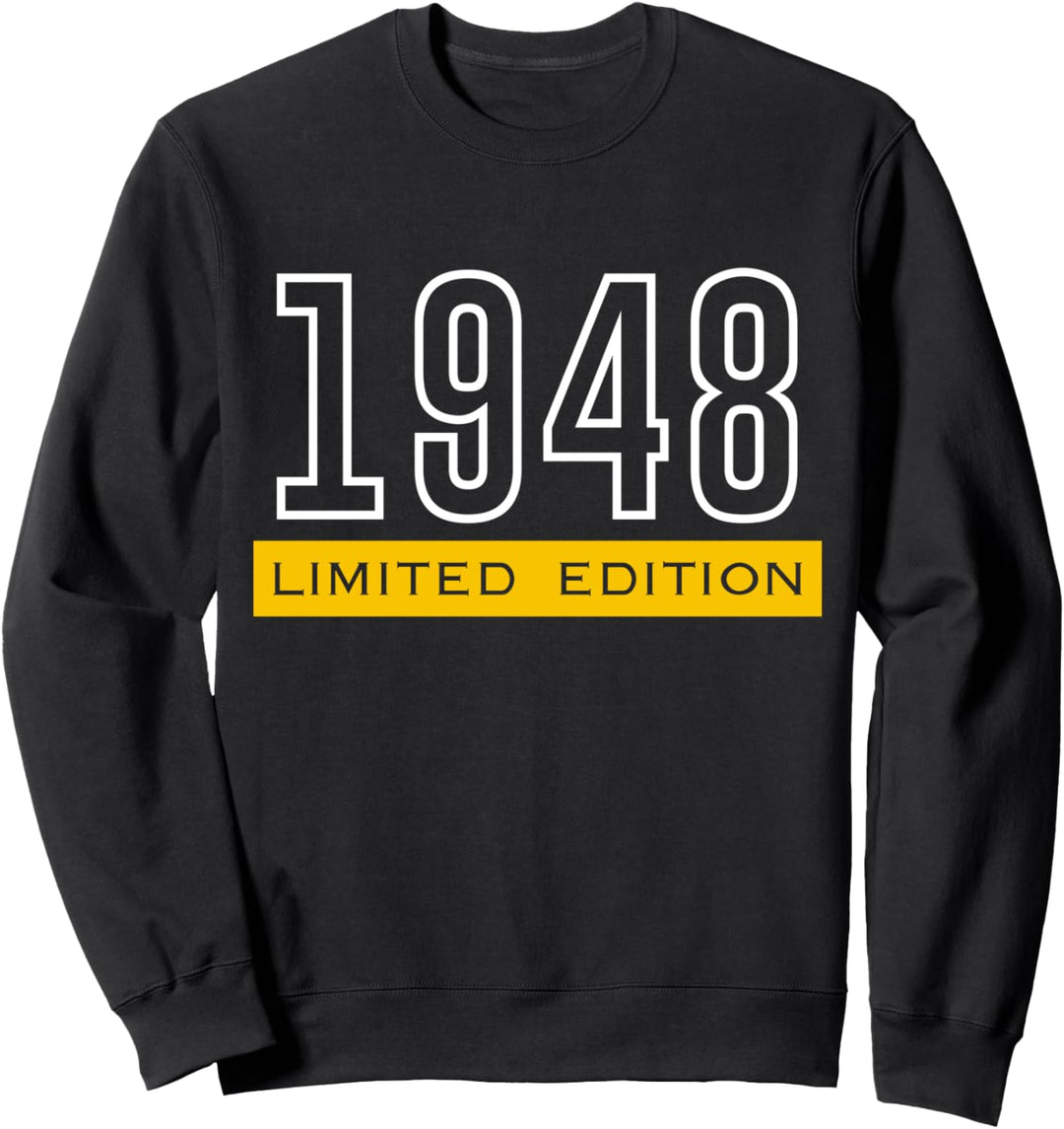76. Geburtstag Mann Frau 76 Jahre 1948 Deko Lustig Geschenk Sweatshirt
