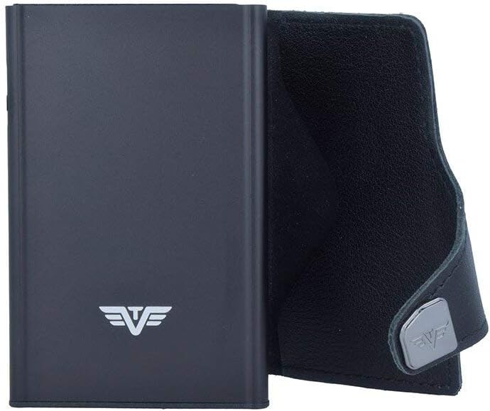 TRU VIRTU® Wallet Click & Slide Strap Edition Nappa Black/Black, Nappa Black/Black
