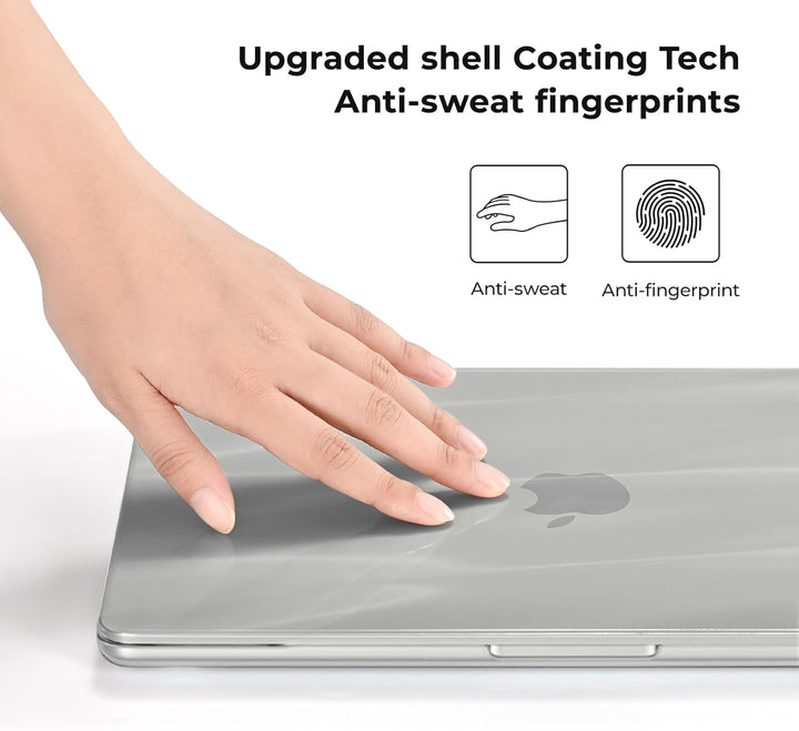 EooCoo Kompatibel mit MacBook Air 13 Zoll Hülle M5 M4 M3 M2 Case 2026 2025-2022 für Mac Book Air 13,