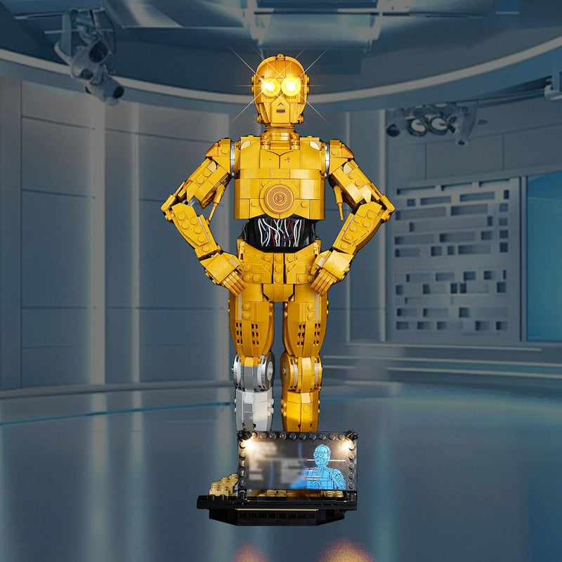 cooldac LED-Licht Kit Kompatibel mit Lego Star Wars c-3po B, LED Beleuchtungsset Kompatibel mit Lego