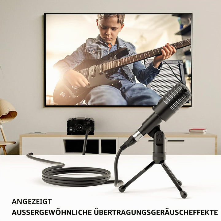 XLR Kabel 1m 4 Farben, 3-Pin XLR Stecker auf Buchse Mikrofonkabel für Mikrofon, Verstärker, Mischpul