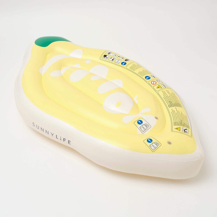 Sunnylife - Aufblasbare Schwimmmatratze Luxe Lie-On - Limon, Butter