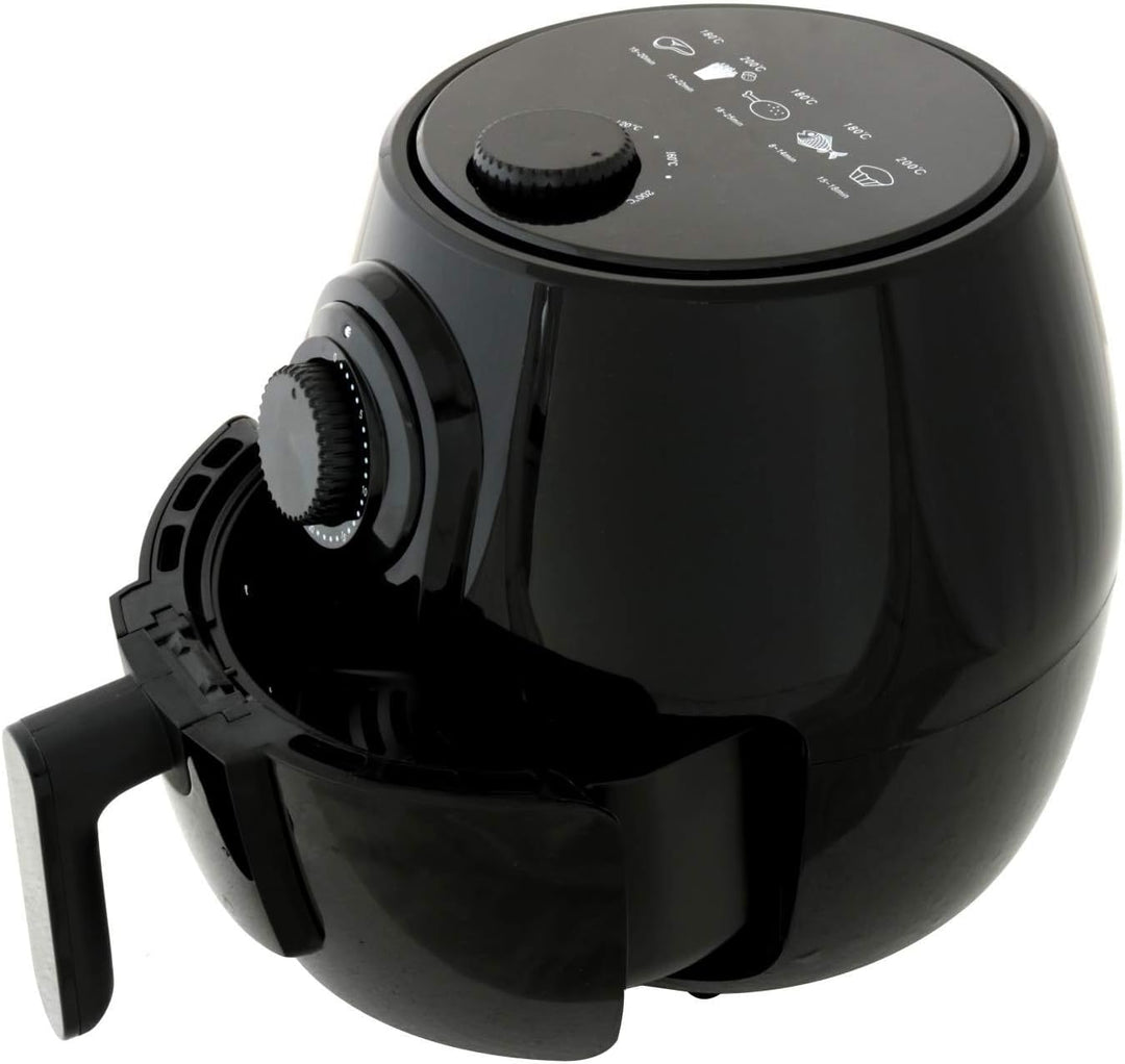 Heissluft Fritteuse DESKI 3,5 Liter 1400 W schwarz glänzend