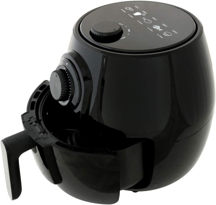 Heissluft Fritteuse DESKI 3,5 Liter 1400 W schwarz glänzend