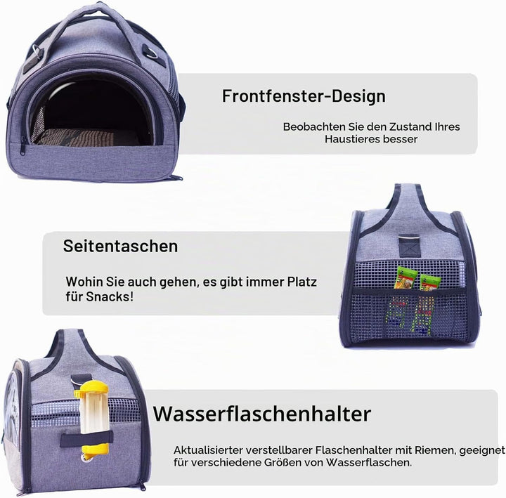 Transportbox für Katze Kaninchen Transporttasche für kleine Haustiere Meerschweinchen Faltbare Haust