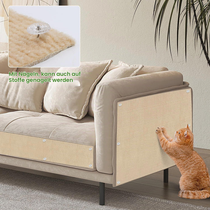 Kratzschutz Katzen Kratzmatte 200x40cm Kratzteppich Selbstklebend Katze | Wand Selbstklebende Kratzw