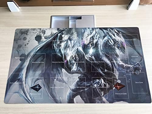 Mlikemat Playmat ZD014-107 Mauspad mit blauen Augen und Drachenmotiv, TCG CCG Sammelkartenspiel-Matt