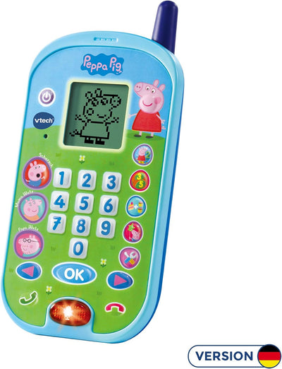 Vtech 80-139304 - Smart Kid's Phone & 80-523104 Peppas Lerntelefon Spielzeugtelefon, Mehrfarbig Bund