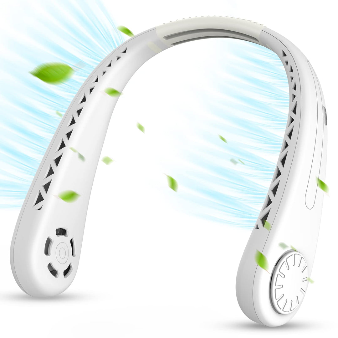 Nackenventilator, Tragbarer Hals-Ventilator Leise Mini Ventilator USB 4000 mAh Akku Blattloser Persö