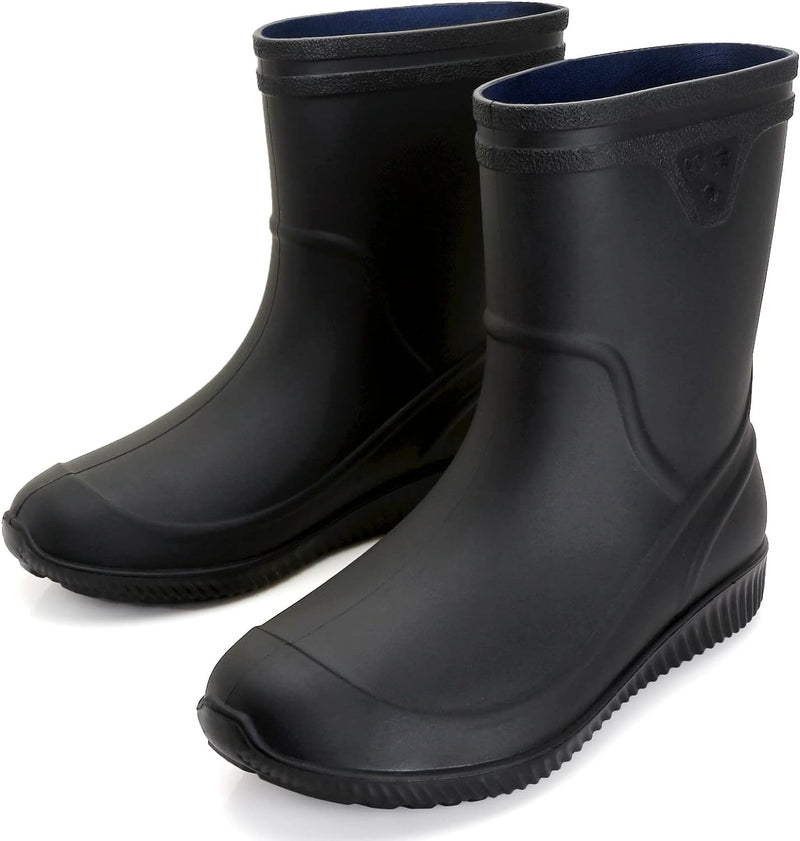 Foinledr Gummistiefel Herren Halbhoch Regenstiefel Kurz Gummistiefeletten Herren Halbschaft Wasserdi