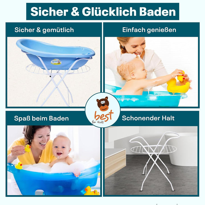 Universalständer für Babywannen, 84 und 100 cm , mit oder ohne Ablage, weiss, ohne Babywanne (84 cm