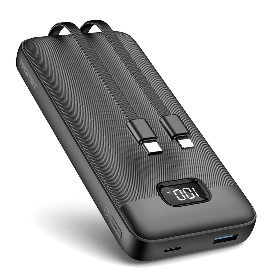 TECKNET Powerbank 20000mAh 22,5 W Schnellladefunktion PD3.0 QC4.0, externer Handyakku mit LED-Displa
