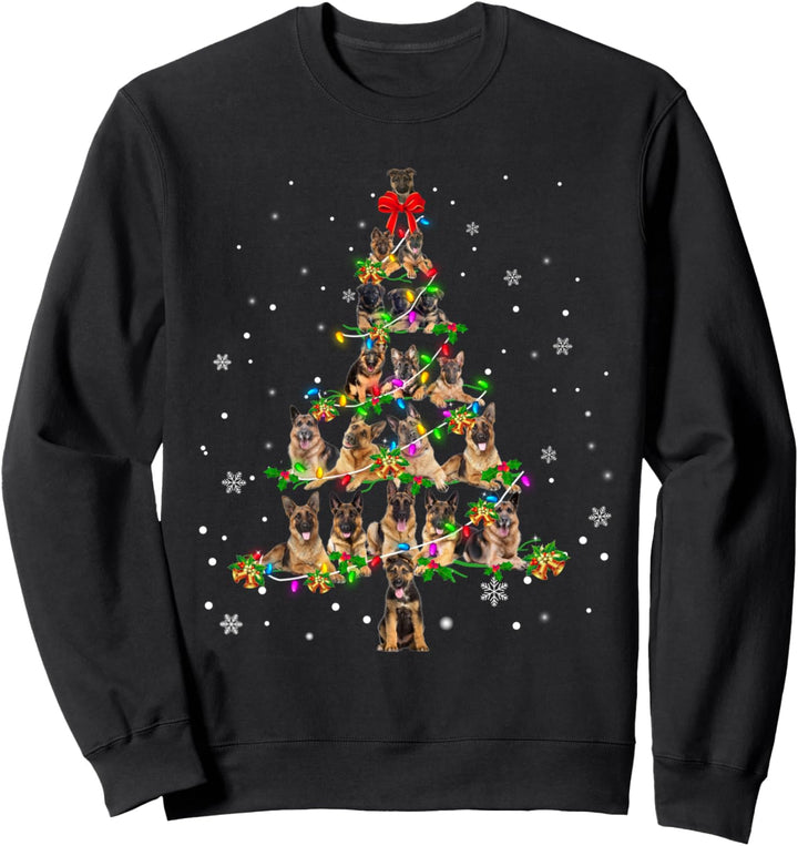 German shepherd Christmas Tree X-Mas Gift Sweatshirt