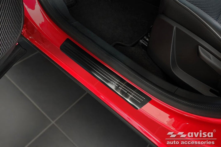 Black Inox door sill protectors compatible with Renault Arkana 2020- - 'Special Edition' - 4-pieces