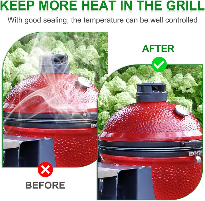QUARKZMAN Smoker Dichtungsringe 14FT 1" x 1/8" Hochtemperatur-Grilldichtung Ersatz Hochtemperatur-BB