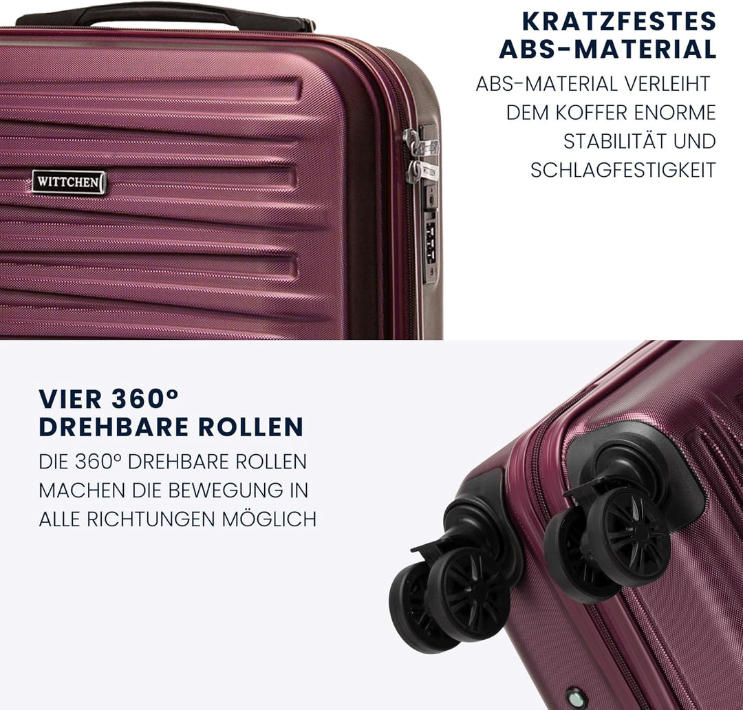 WITTCHEN Skyspeed Line Kabinenkoffer Kleines Kabinengepäck ABS Hartschalenkoffer Reisekoffer Rollkof