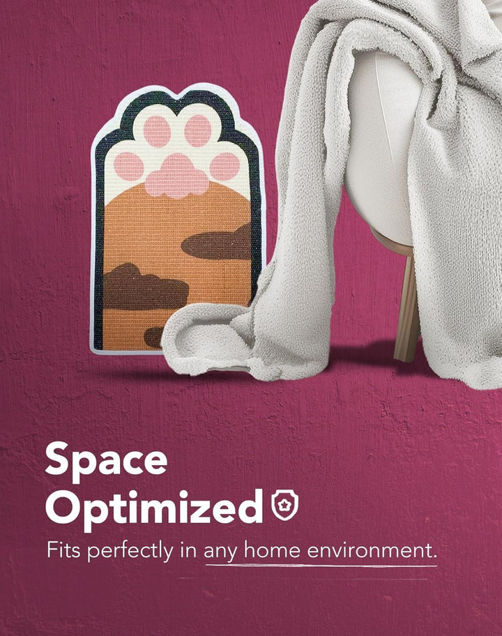 Lukamoo® Kratzmatte für Katzen, 61 x 40,6 cm, Wandmontage, Kratzbaum für Indoor-Katzen (rosa Pfoten)