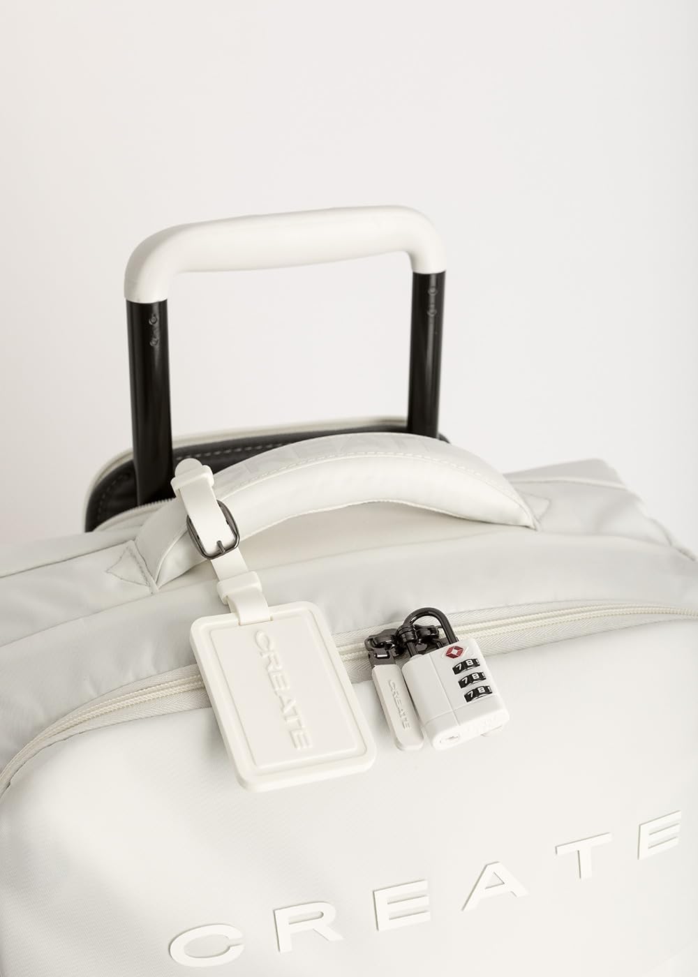 CREATE / Luggage Studio Soft/Polyester Soft Koffer Cremeweiss / 39x20.5x56cm / TSA Vorhängeschloss,
