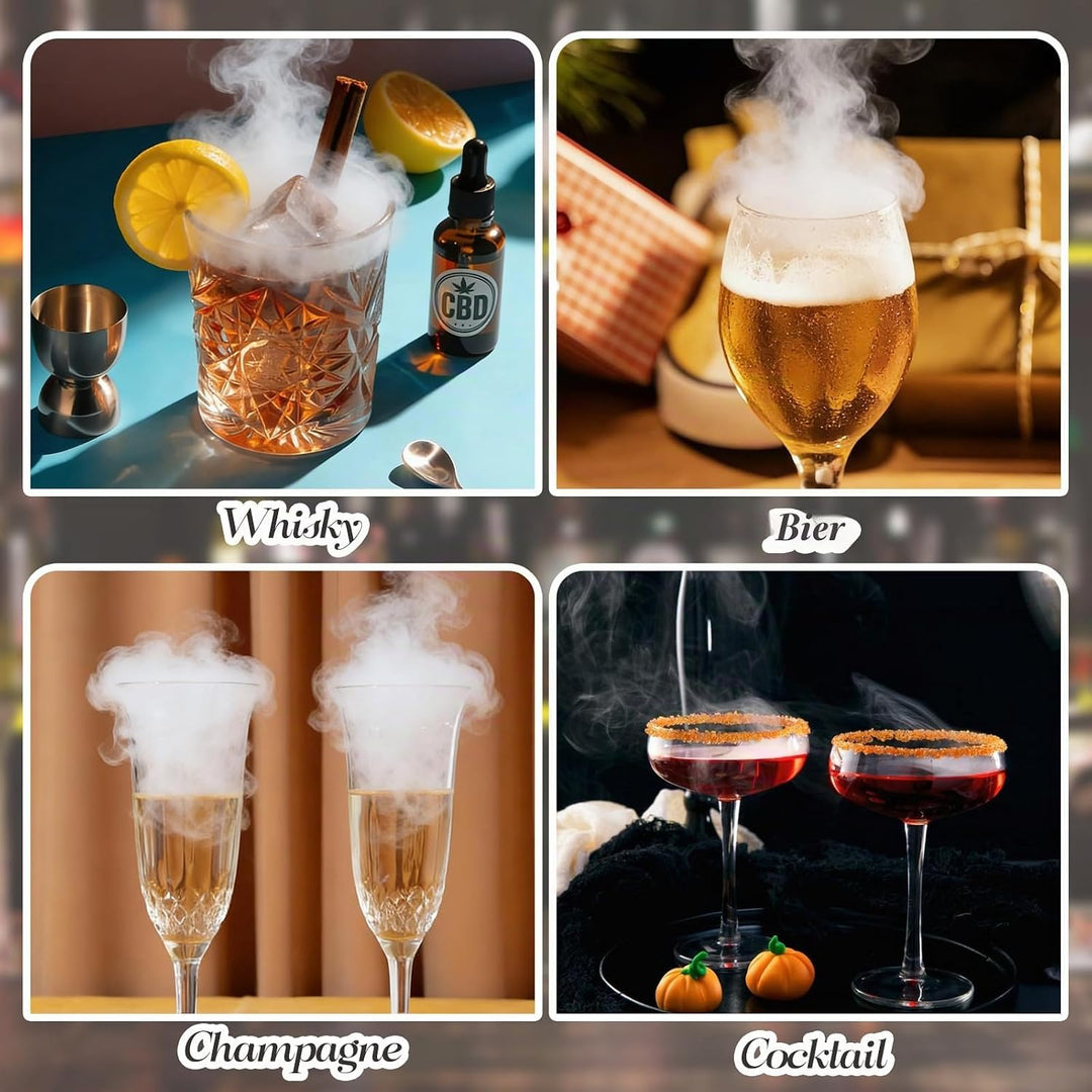 RoseFlower Cocktail Smoker Set, Nostalgie Smoker Set für Whiskey, Getränke, Bourbon, Steak, Fisch un