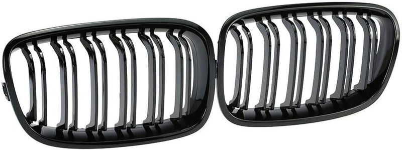 Nieren Kühlergrill Kompatibel mit BMW 1er F20 F21 Pre-Facelift 2011-2014 Grill Glanz Schwarz Kühlerg