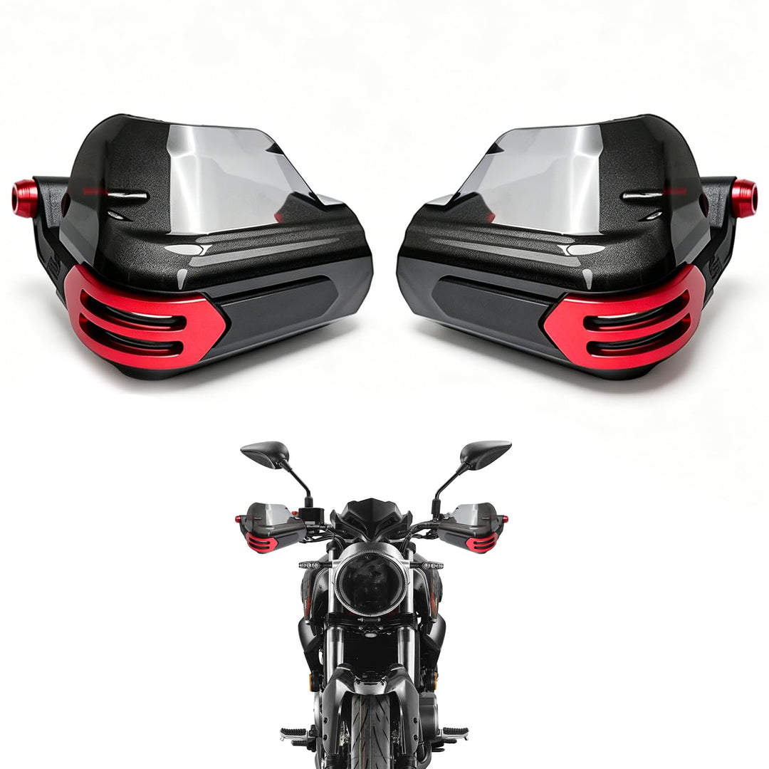 Handprotektoren Motorrad Handschutz Dirtbikes Handguards 22mm(Rot) | Metal, Rot