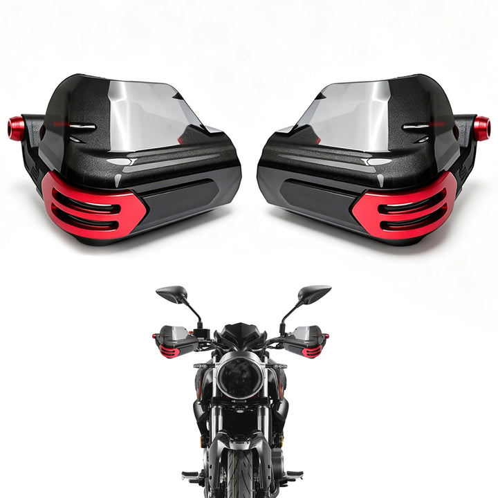 Handprotektoren Motorrad Handschutz Dirtbikes Handguards 22mm(Rot) | Metal, Rot