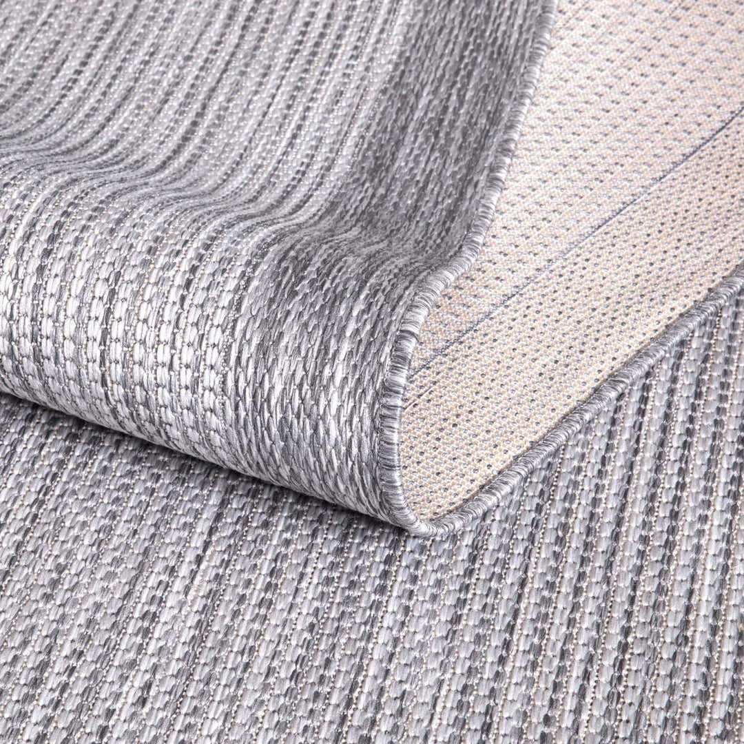 carpet city Outdoor-Teppich Wetterfest Balkon Terrassen - Grau in 160x230 cm - Deko Teppiche Aussen