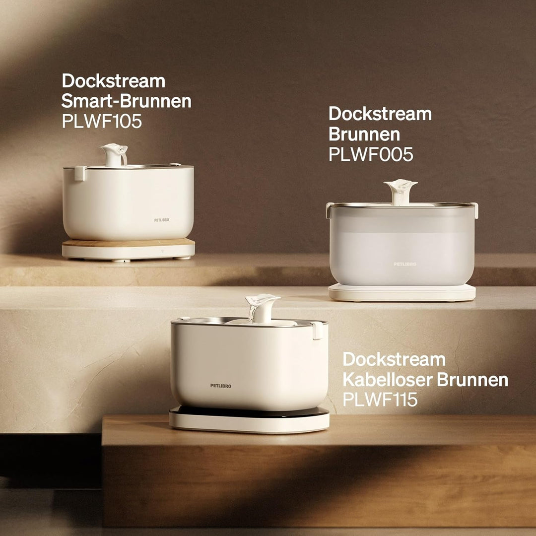 PETLIBRO Ersatzfilter für Dockstream Katzenbrunnen mit kabelloser Pumpe 2,5 l/84 oz Trinkbrunnen für