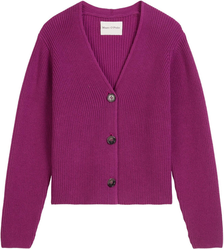 Marc O'Polo Damen Cardigan aus Bio-Baumwolle mit V-Ausschnitt XS 650, XS 650