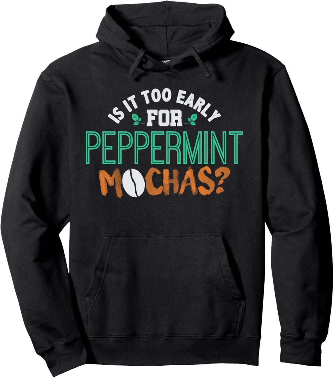 Peppermint Mocha Season Coffee Christmas Holiday Gifts Pullover Hoodie