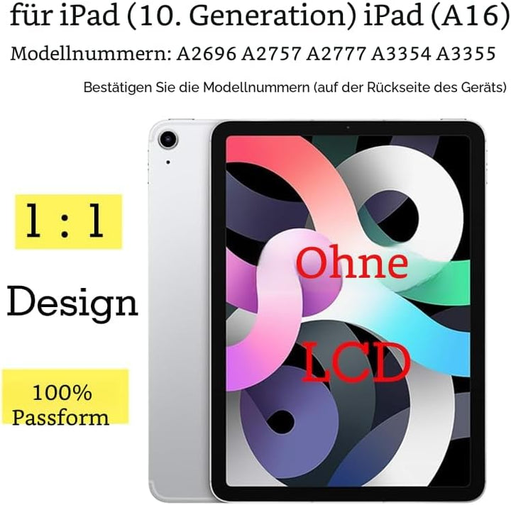 Digitizer für iPad 10 Display Touchscreen A2696 A2757 A2777, für iPad 10. Gen Ersatz Bildschirm 10.9