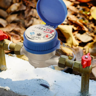 Wasserzähler Garten 1/2 Zoll, Geeicht Kalt Wasseruhr, Zapfhahnzähler Mit Montagezubehör Und Schutzab