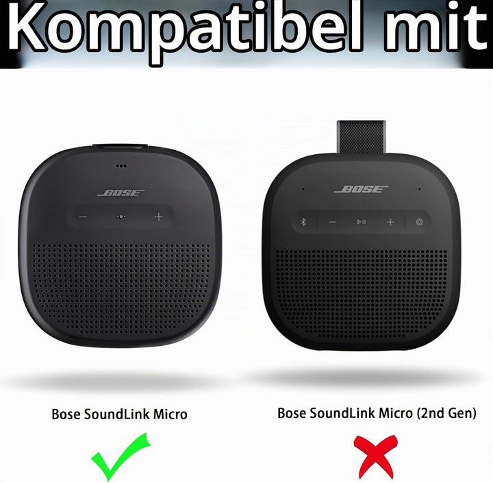 Aenllosi Hart Tasche Hülle für Bose SoundLink Micro Bluetooth Lautsprecher, Nur Tasche(Schwarz) Schw