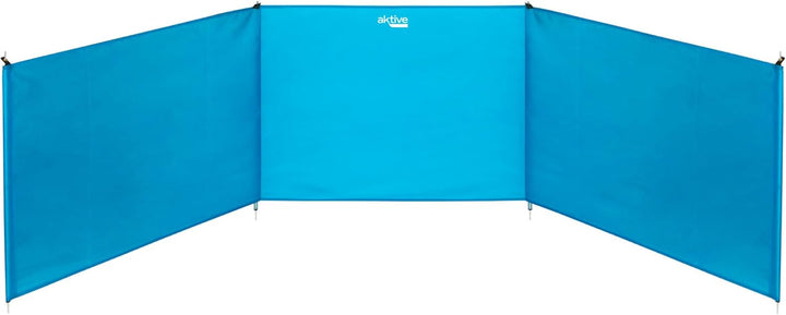 AKTIVE Unisex-Jugendliche 53442 Faltbarer Strand-Windschutz, blau, 200 x 75 cm, 200 x 75 cm