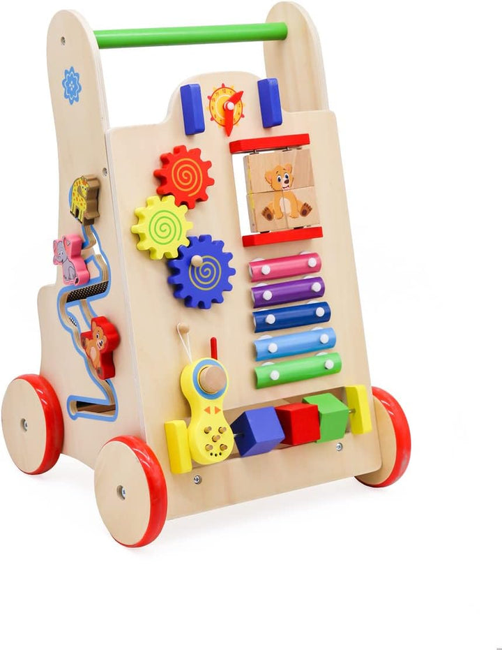 IKONKA Baby Lauflernwagen 6in1 Lernwürfel für die ersten Schritte Spielzeug tragen Zählen lernen Zei