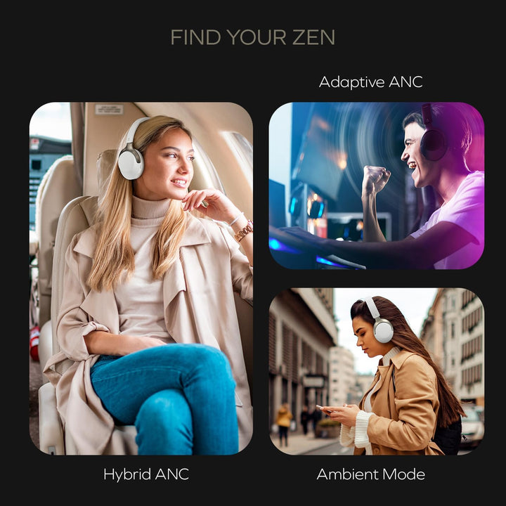 CREATIVE Zen Hybrid SXFI Kabellose Over-Ear-Kopfhörer mit Super X-Fi-Technologie, adaptiver hybrider