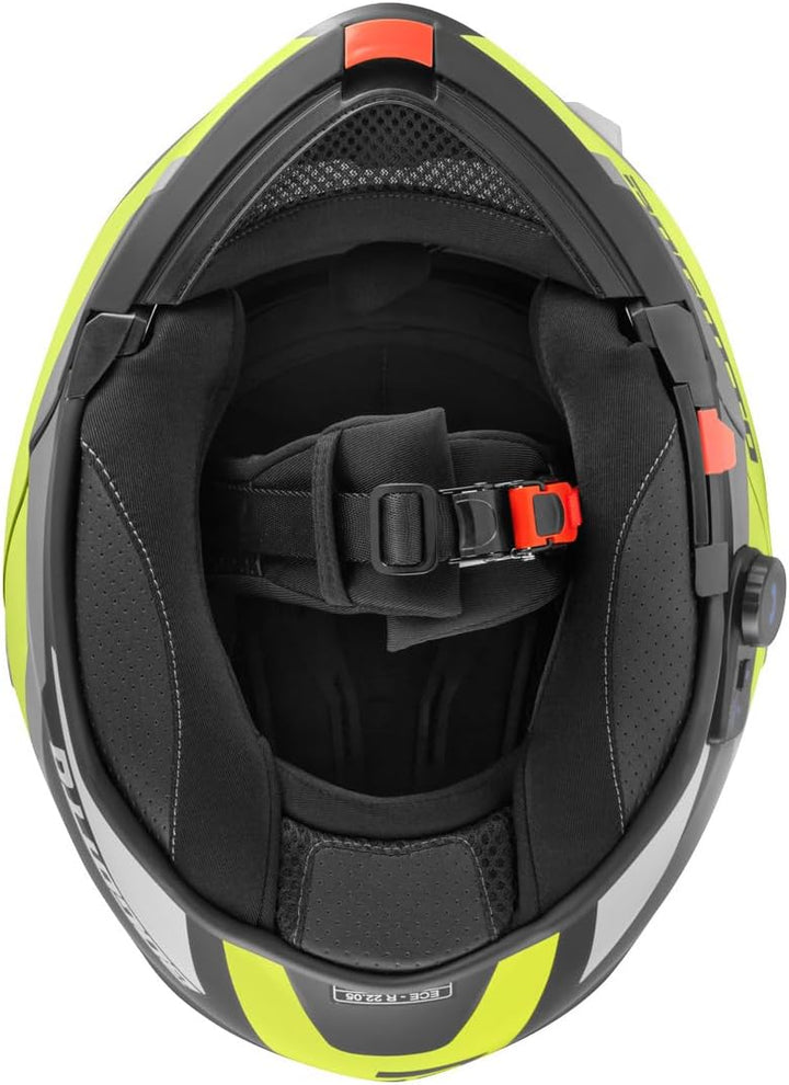 Bogotto V271 BT Zabu Bluetooth Klapphelm XS schwarz/neon, XS schwarz/neon