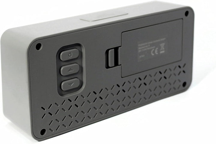 Atlanta Funkwecker Digital-Wecker LCD Snooze Licht Lautlos Ohne Ticken 3 Weckzeiten Alarme Grau - 18