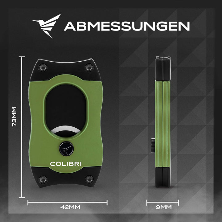 Colibri S-Cut Zigarrenschneider - Klassischer Gerader Schnitt - Bis zu 66 Ringmass Zigarren - Ergono