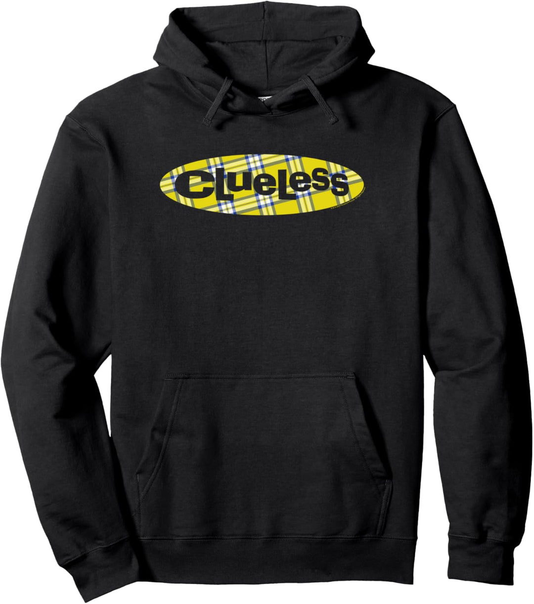 Clueless Plaid Movie Chest Logo Pullover Hoodie