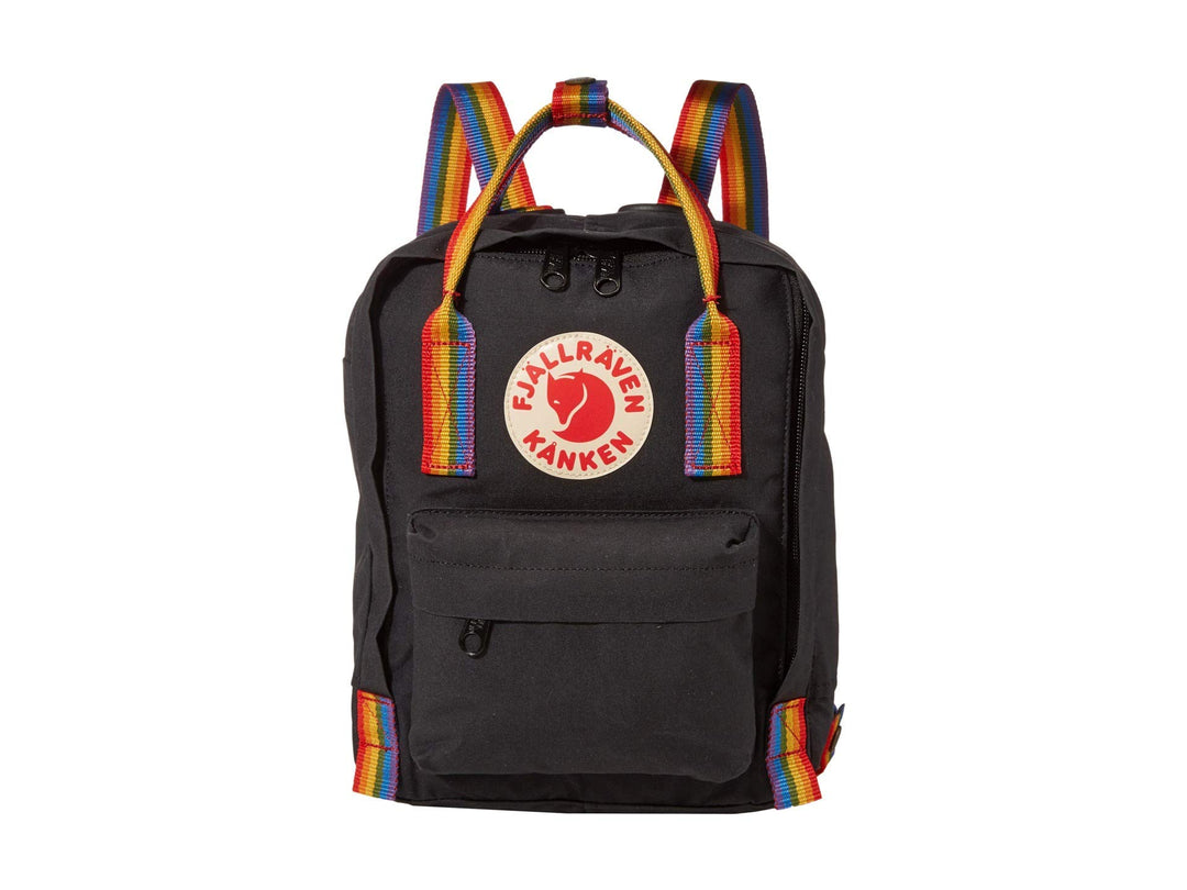 Fjällräven F23621 Kånken Mini Rucksack, Black-Rainbow Pattern, One Size, Black-rainbow Pattern