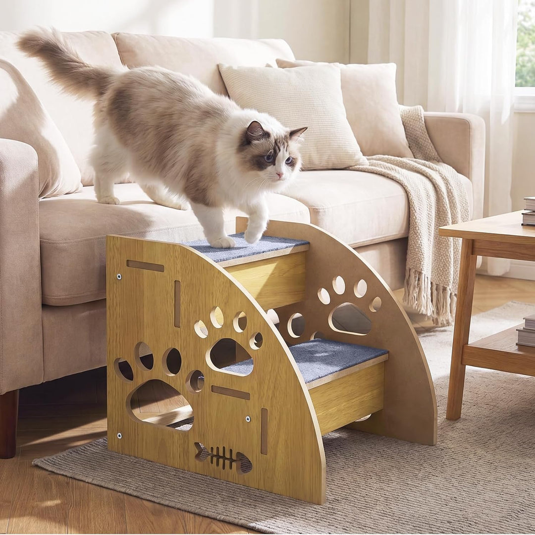 Hundetreppe,rutschfeste Hunderampe für Sofa,Hundetreppe + Katzentreppe für Junge und alte Katzen,30