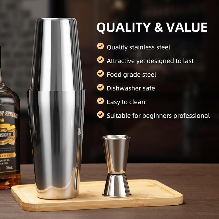 Cinnani Boston Cocktail Set 20-teilig-Professional Cocktail Mixing Set-Cocktail Shaker Set mit Ständ