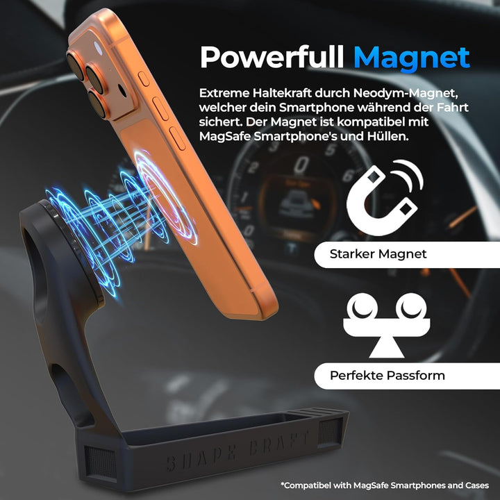 Generisch Handyhalterung für VW Golf 8, kompatibel mit MagSafe | Präzise Passform & Vibrationsfrei |
