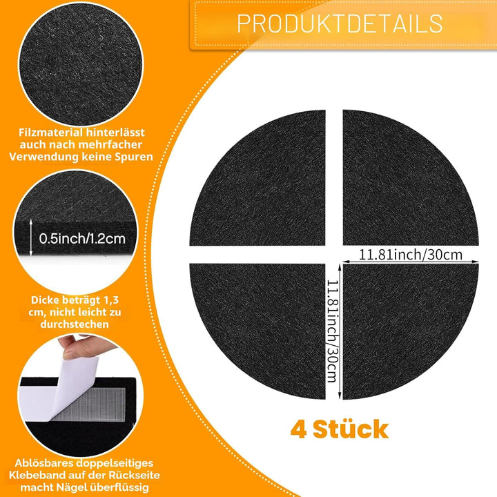 KEAGAN Dartboard-Wandschutz, Filz-Dartboard-Wandschutz, selbstklebend, gespleisst, Wandumrandung für