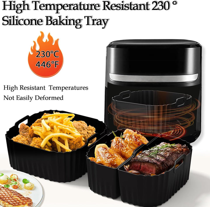 Silikonform Heissluftfritteuse für Russell Hobbs Heissluftfritteuse-3 Stück Airfryer Zubehör Silikon
