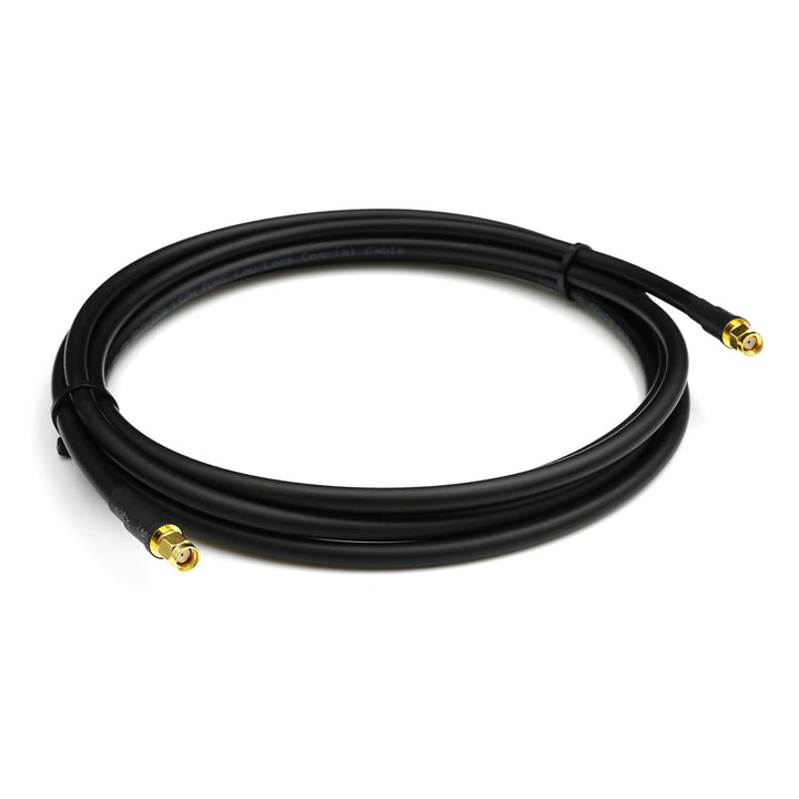 15m RP-SMA Stecker auf RP-SMA Stecker Koaxialkabel – 15 Meter 5D-FB Verlustarmes Antennenkabel Ø7.5m