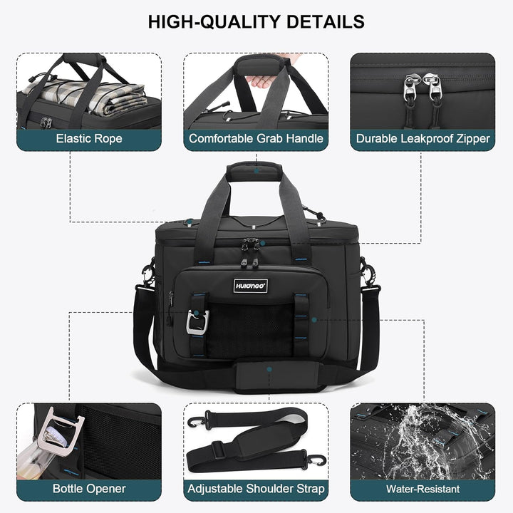 Hulongo Kühltasche, 30 L grosse isolierte Kühltasche, wasserdichte Thermotasche für Picknicks, ausla
