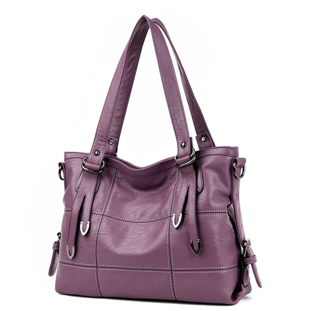 DEERWORD Damen Taschen Handtaschen Elegant Frau Schultertaschen Lack PU-Leder Henkeltaschen Schwarzr