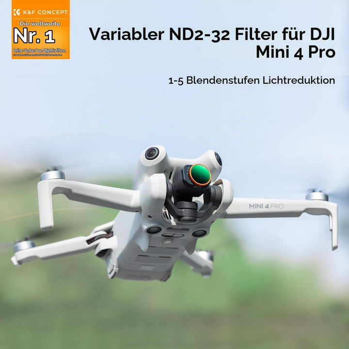 K&amp;F Concept Mini 4 Pro Variable ND Filter ND2-ND32,1-5 Stufen Variable Filter kompatibel mit DJI Min